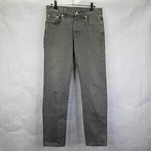 Buck Mason Jeans Maverick Slim Mens Sz 29 12oz Harbor Twill Grey Button Fly Flaw